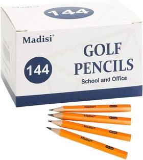 Mp-pcl-144b Madisi Golf Pencils 2 Hb Half 1 Count Pack Of 144 Gray Inch Or Silver