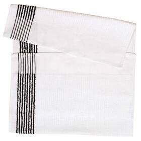 A2694918 Mcarthur Super Gym Caddy White Towel With Black One Size Stripes
