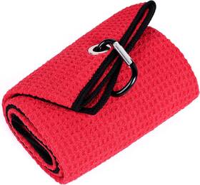 Mile High Life 761276736177 Microfiber Golf Towel 21 Inch X 24 Waffle Pattern 16 X24 Red