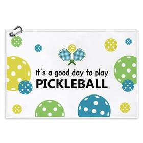 Ugt024 Msticey Its A Good Dady To Play Pickleball Printed 23.5x15.5 White And Yellow