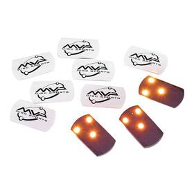 Mvp Disc Sports 843255101487 Golf Flat Led Tri-lite Lights Pack Of 10 Orange