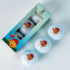 My Happy Golf 197644912254 Golf- Ball Bag With Motivational Proverbs - Pack Of 3 White