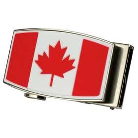 Nexbelt 818172029398 New Classic Series Aston Nickel Stp Canada Flag Belt Buckle