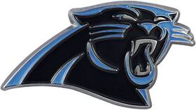 Nfl 842281125399 Team Metal Auto Emblem Carolina Panthers Black/blue New