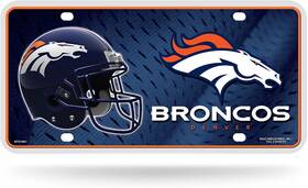 Mtg1601 Nfl Team License Plate Denver Broncos Helmet New