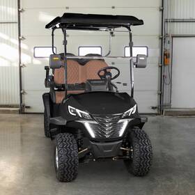 35832218 Northlight 4 Passenger Electric Golf Cart With Roof - Brown/black