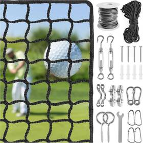 4.5-accessory Nqb Gm3 Golf Practice Net With Steel Hanging Kit And Nylon Rope 10x15ft Black