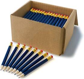Oa10177 Office Addiction Half Pencil With Eraser Golf Craft School 1 Count Pack Of Navy Blue