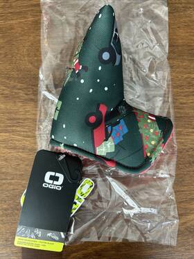 Ogio 031652277557 Golf Christmas Blade Putter Headcover - Naughty Or Slice Green Ships Free