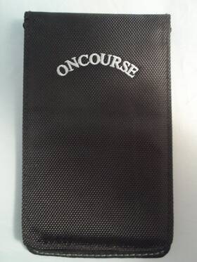 17033 On Course Deluxe Scorecard/yardage Book Holder Black New