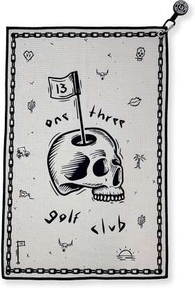 One Three Golf Club 196852972920 Premium Microfiber 16x24 Bone With Skull Print