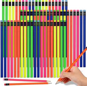 Outus-pencils-g6t Outus Neon Pencils For Kids Hb Wood Pencil With 1 Count Pack Of 90 Black