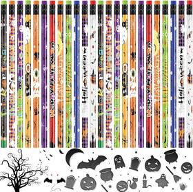 230609 Pajean 540 Pcs Halloween Pencils Bulk Pumpkin Orange Black White Green