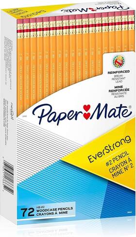 2105642 Paper Mate Everstrong #2 Pencils Reinforced 72 Count Pack Of 1 Black