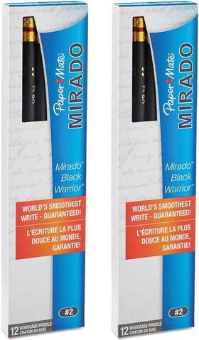 Bj-70348230-cod-954524 Paper Mate Mirado Black Warrior Woodcase Pencil 12 Count Pack Of 2