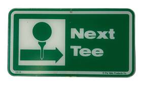 5751-07 Par Aide Golf Course Carts Directional Sign Ball Drop Zone Plastic Green