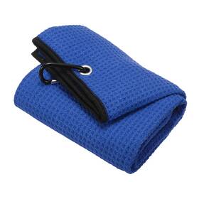 Pta240109tt000668eu Patikil 20 Inch X16 Tri-fold Golf Towel Microfiber Waffle Pattern Dark Blue