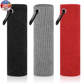 10774 Peasug 3 Pack Golf Towels 16 Inch X Absorbent Waffle Pattern