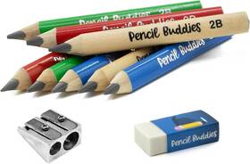 Pb-567 Pencil Buddies Short Jumbo Kids Pencils For Preschoolers 1 Count Pack Of 10 Multicolor