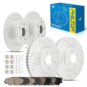 D1212 Philtop 31434 D1211 31443 Front And Rear Brake Kit For Toyota Rav4 2006-2018 Drilled Slott