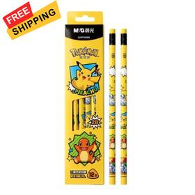 30988 Pikachu Pencils With Eraser 2b Triangular 12 Count Pack Of 1 Yellow