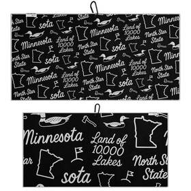 Pin Hunters Golf Co 860009045842 Minnesota-themed Microfiber Large Minnesota - Black Edition