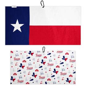 Pin Hunters Golf Co 860010957004 Texas Flag Microfiber Towel Premium Waffle Large