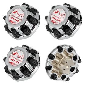8lugs Pixounacai 739437682465 4pcs 8 Lugs Chrome Wheel Center Caps Fit For Silverado Plating 4