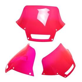 705024 Pjmotor Power James Pink Red Pmma 7.0 Inch Out Fairing Windshield Windscreen Fits For