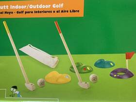 062415 Plan Toys Design And Putt Indoor / Outdoor Golf Set Pbs Kids By Nib 2015 4-3 Up