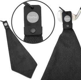 500009-blk Playing It Forward Magnetic Golf Towel For Bags With Clip Men And Women Large Black