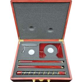 Pg0z0wd Posma Golf Putter Set For Executive Office/travel With Wooden Case Edts Logo