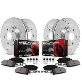 Powerstop K8634 Front And Rear Brake Kit For Toyota Prius Prime 2020-22 - Drilled A