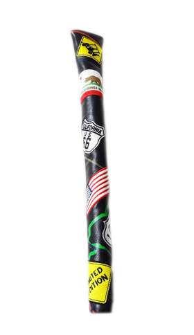 Prg 643665953924 New Golf California Highway Route 66 Black Leather Alignment Rod Cover