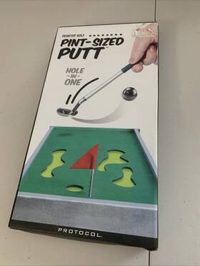 8382-2a Protocol Desktop Golf Pint-sized Putt Hole-in-one New Putter Metal Balls Flag