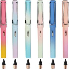 Pc-1231 Pulludy 6 Pcs Inkless Eternal Pencils Everlasting Infinity Gradient Colors