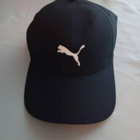 024653 Puma Nwt Osfa Golf Hat Black White Embroidered Sporty Athletic Casual