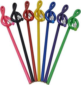 Hlmpp01 Punk Music Pencils Musical Notes Pens Treble 1 Count Pack Of 7 G Clef