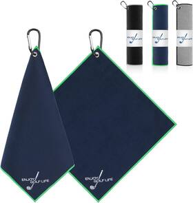 Qflrgon 635408598752 3 Pack Golf Towel 16 Inch X Top-tier L W Black/ Navy Blue/ Grey