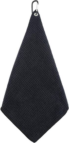 Quacc-xpb78 Quacc Premium Golf Towel With Carabiner Clip Absorbent Small Black