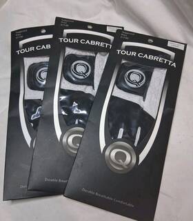 Quality Sport 667502000145 Lot Of 3 Tour Cabretta White/black Leather Glove Mens Large