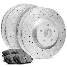 R1 Concepts Cpc.13048.42 Front And Rear Brake Kit For 2019-2022 Subaru Forester Drilled S