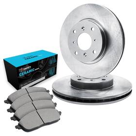 Feb.54053.02 R1 Concepts Front Brake Kit Fits 2011-2019 Ford Fiesta Blank Rotors C