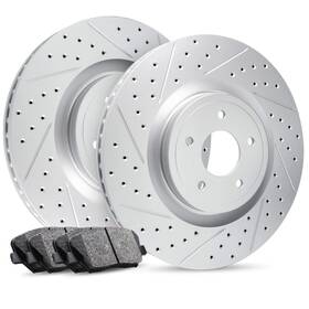 Fpc.42082.02 R1 Concepts Front Brake Kit For 2013-2019 Nissan Sentra Drilled Slotted Brak