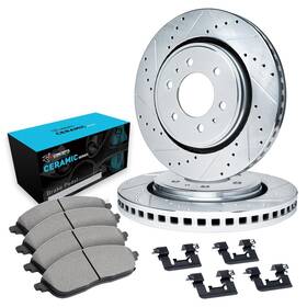 Wgwh1-67111 R1 Concepts Rear Brake Kit For 2005-2012 Nissan Pathfinder Drilled Slotted B