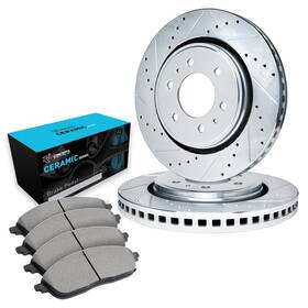 R1 Concepts Wgwn1-67077 Front Brake Kit Fits 1997 Infiniti Qx4 1996-1998 Nissan Pathfind