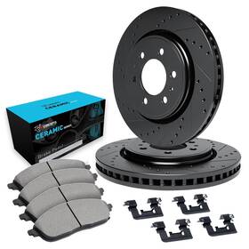 R1 Concepts Whwh1-67112 Front Brake Kit Fits 2004 Infiniti Qx56 Nissan Pathfinder 2004-