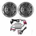 Rad-043 Red Hawk Golf Cart Mp3 Kit With 100 Watt Amp And Coaxial Polk Speakers