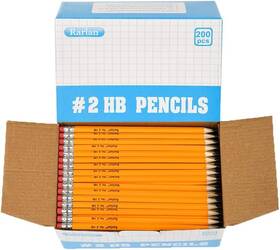 Rl-hg-200 Rarlan Wood-cased #2 Hb Pencils Pre-sharpened 200 Count Bulk Pack
