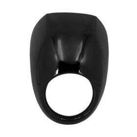 Ammp0570 Rebacker Headlight Fairing Cover Gloss Black Front Cowl Fork Mount Headlamp Mask Visor